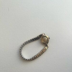 Two-Tone Chain Bracelet Watch